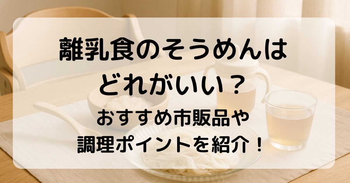 離乳食のそうめんはどれがいい？おすすめ市販品や調理ポイントを紹介！